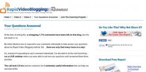 Rapid Video Blogging Questions Answered