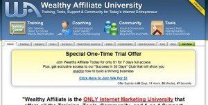 Wealthy Affiliate 1 Dollar Trial