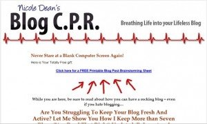 Nicole Dean - Free Blog Post Brainstorming Sheet