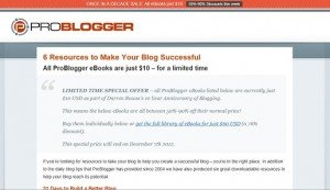 ProBlogger $10 dollar ebooks