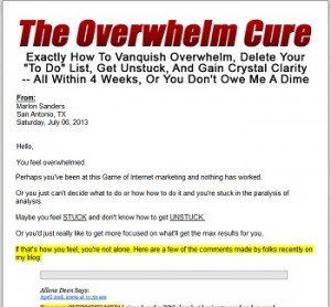 Marlon Sanders - The Overwhelm Cure