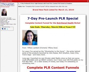 Tiffany Lambert - PLR Funnel Foods Fight Disease