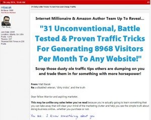 31 Dirty Little Traffic Tips