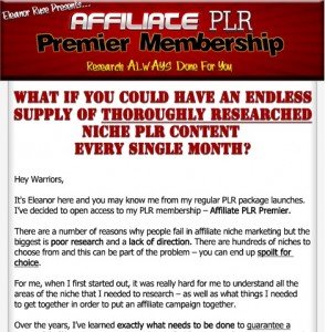 Affiliate PLR Premier Membership